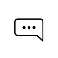 Simple Design Speech Bubble Icon Royalty Free Stock Photo