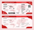Airline Boarding Pass Blank Blank template Royalty Free Stock Photo