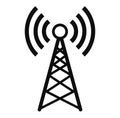 Transmitter antenna symbol. signal tower icon. Communication antenna simple Royalty Free Stock Photo