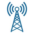 Transmitter antenna symbol. signal tower icon. Communication antenna simple Royalty Free Stock Photo