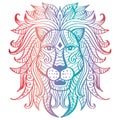 Zentangle Lion. Mandala drawing, Lion mandala, Doodle art designs Royalty Free Stock Photo