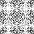 Mandala seamless pattern space elements. Royalty Free Stock Photo