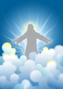 Jesus second coming illustration background