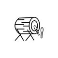 drum symbol. black and white Royalty Free Stock Photo