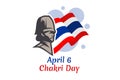 April 6, Chakri Day vector illustration.