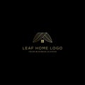 LUXURY LEAF HOME LOGO Royalty Free Stock Photo