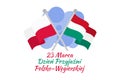 Translation: March 23 Polish-Hungarian Friendship Day Royalty Free Stock Photo