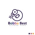 Best boba vector logo modern