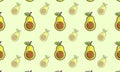 Avocado seamless pattern fruit style background