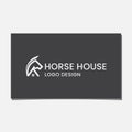 HORSE AND HOUSE LOGO Royalty Free Stock Photo
