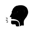 head icon design. illustration of the head with signs of sneezing for health Royalty Free Stock Photo