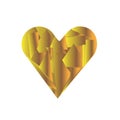 Golden heart vector illustration Royalty Free Stock Photo