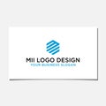 MII HEXAGON LOGO Royalty Free Stock Photo