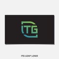 ITG INITIAL LEAF LOGO Royalty Free Stock Photo