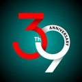 39th anniversary symbol Royalty Free Stock Photo