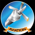 Aviation Badge Symbol Icon Logo Vector Illustration