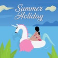 Summer holiday illustration design tropical destination