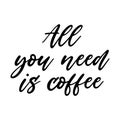 All you need is coffee Motivation Saying