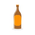 Beer bottles objects, Drinking Beer icon Flat isolated on white background vector illustration. Royalty Free Stock Photo