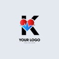 Letter K Heartbeat Logo Design Vector Icon Graphic