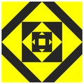 yellow and black geometric square illumination Royalty Free Stock Photo
