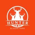 Deer group hunting on adventure orange color