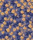 Print Gradient blooms with shadow leaves