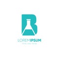 Letter B Bottle Lab Science Logo Design Vector Icon Graphic Royalty Free Stock Photo