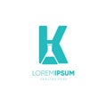 Letter K Bottle Lab Science Logo Design Vector Icon Graphic Royalty Free Stock Photo