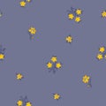 Seamless ditsy floral vector pattern very cute small flower