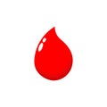 Vector illustration of blood drop icon flat design, World Blood Donor Day, healthy concept isolated on white background. Royalty Free Stock Photo