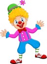 Cartoon happy clown waving hand Royalty Free Stock Photo