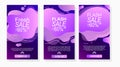 Set of labels promotion for social media advertisement with gradient color and abstract design