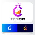 Letter C Lab Logo Design Vector Icon Graphic