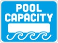 Pool Capacity Sign | Standard Signage for Swimming Facilities, Summer Rental Homes, and Property Management