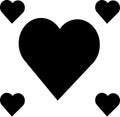 Heart vector icons. Symbol of love and Saint Valentines Day. Royalty Free Stock Photo