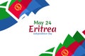 May 24, Independence Day of Eritrea vector illustration.