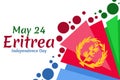 May 24, Independence Day of Eritrea vector illustration.