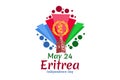 May 24, Independence Day of Eritrea vector illustration.