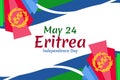 May 24, Independence Day of Eritrea vector illustration.