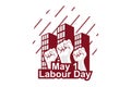 May 1, Happy Labor or Labour day mayday vector Illustration.