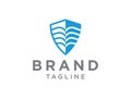 Shield Book logo Protection Security Education Logo Design Template Element Royalty Free Stock Photo