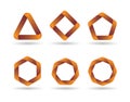 Polygon logo or icon set