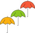 The three of umbrella clipart Royalty Free Stock Photo