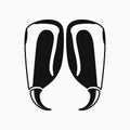 Spider fangs. insect icon. simple, silhouette and filled style Royalty Free Stock Photo