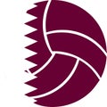 football with flag of Qatar