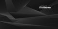 Abstract polygonal background in black colors. Banner template.