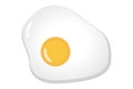 Fried Egg Sunny Side Up Eggs Vector Flat Design Realistic Illustration
