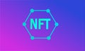 vector nft icon - gradient color token logo design concept Royalty Free Stock Photo