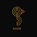 Duck Target Logo Concept. Gradient, Moderen, Uniqe and Line Logotype